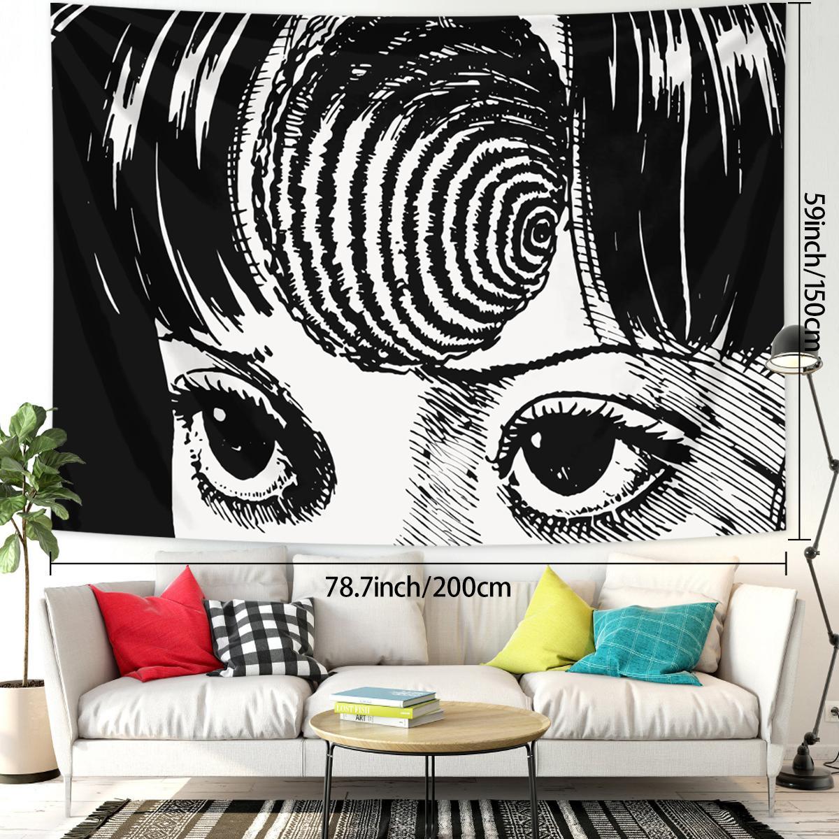 Modern Portrait Pattern Tapestry, Wall Tapestries, 1 Count Creative Wall Hanging Decor, Wall Decor for Living Room & Bedroom, Home Decor