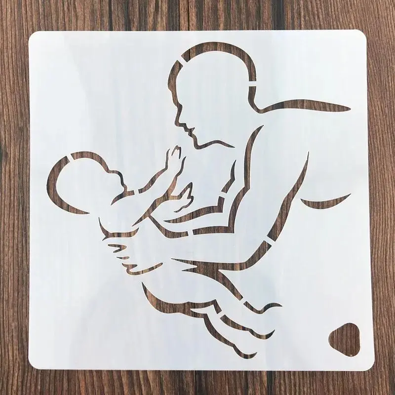 15cm Mother's Day drawing stencil DIY Layering Stencils Wall Painting Scrapbook Coloring Embossing Album Decorative Template