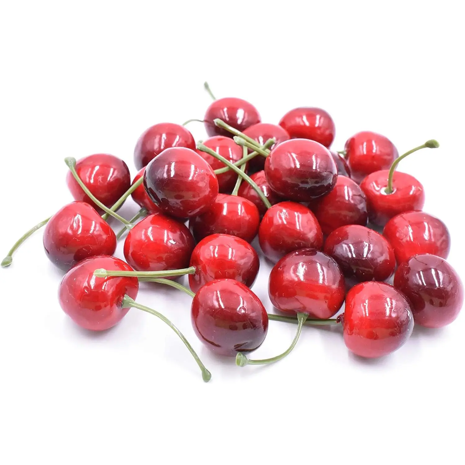 26 count Artificial Lifelike  Small Red Black Cherries  Fruit Model  House Kitchen Party Decoration Desk Ornament