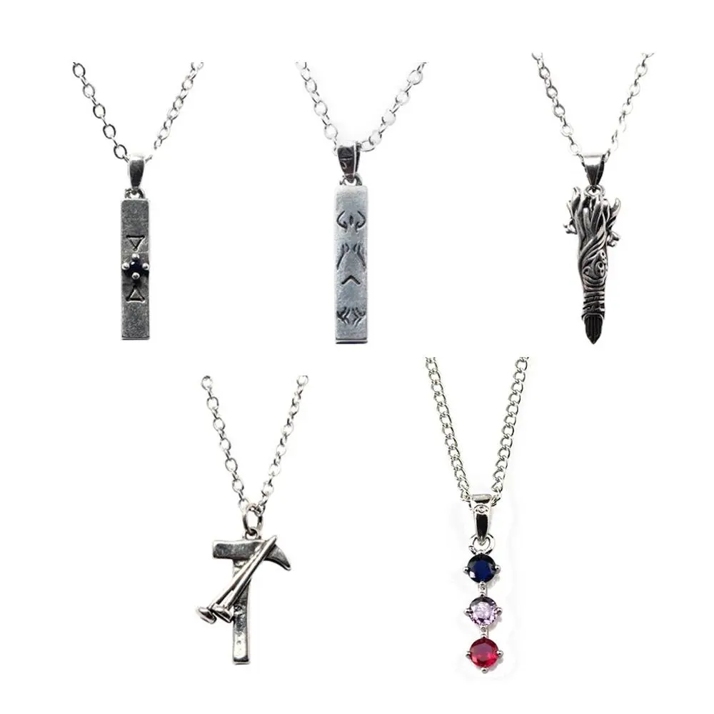 Anime Jujutsu Kaisen Fushiguro Toji Cosplay Necklace Sword Spear of Tianri Knife Pendant Necklaces for Women Men Jewelry Gift