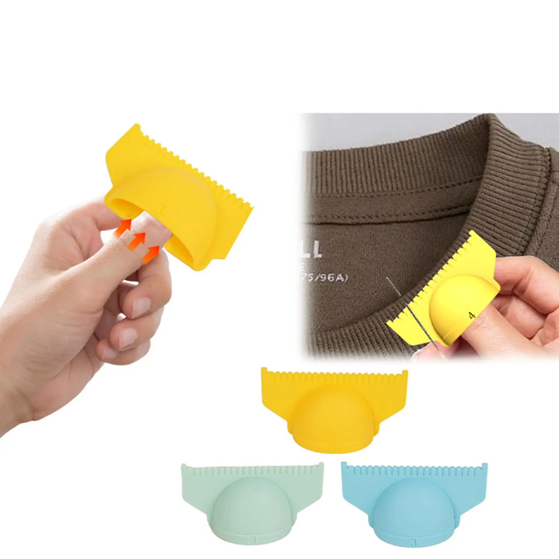 Silicone Finger Sewing Ruler, Easy Stitching Tool, Quilting Templates, Hand Stitch Spacing Tool, DIY Sewing Guide for Patchwork, Mending, Embroidery, Sewing Tools