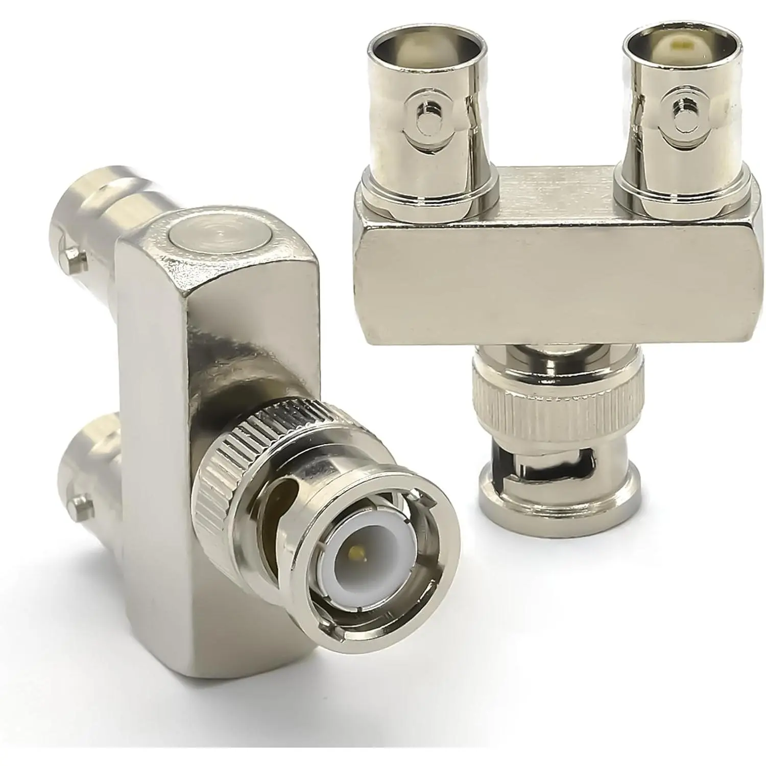 2 count  BNC Tee Antenna Connector, Low Loss BNC Male to  Female Radio T Splitter Adapter for CB Radio Scanners,LMR, LMA, Video, FPV Antennas