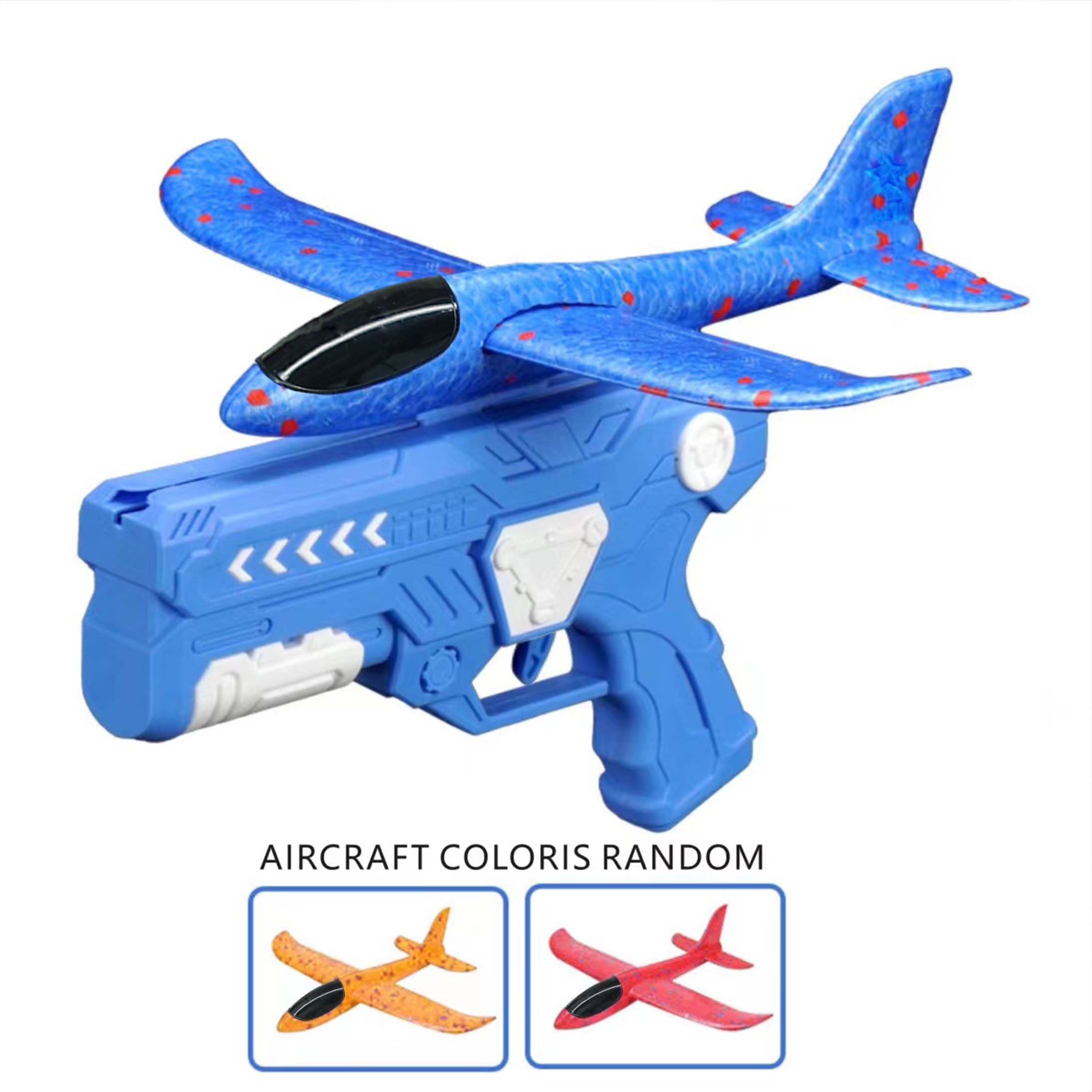 Colorful Durable Foam Airplane Launcher Toy, 1 Set Outdoor Fun Handheld Hand-Throwing Airplane Toy, Outdoor Sports Toy for Kids, Birthday Gift for Boys & Girls