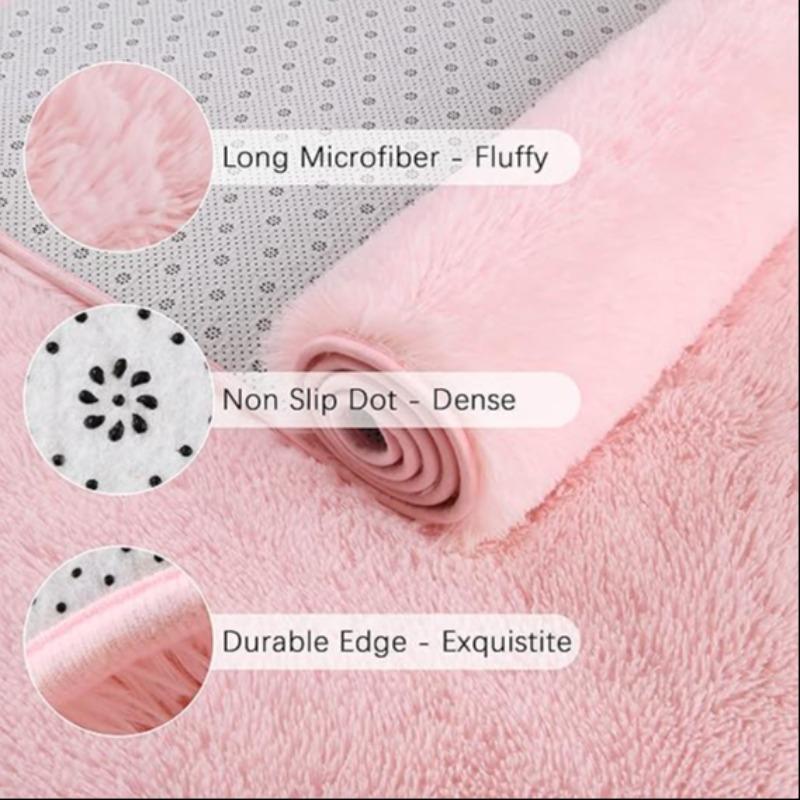 Solid-Color Fluffy Area Rug, Non-Slip Soft Thick Floor Mat and Decorative Carpet for Living Room, Bedroom, Hotel or Dormitory #TOP PICKS