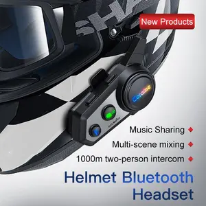 MOKATA 800M Two-Way Intercom Bluetooth Headset, 10m Transmission, 25 Hours Talk Time, 15 Hours Intercom Time, Hybrid Audio, Music Sharing, Dual Phone Connection, AI Voice Assistant, 40mm Speaker, Split Installation, Multilingual Prompts, Auto Answer