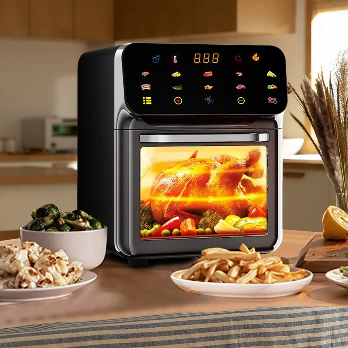 Smart Household Air Fryer Practical Multifunctional Oil-Free Electric Cooking Machine For Daily Food Making