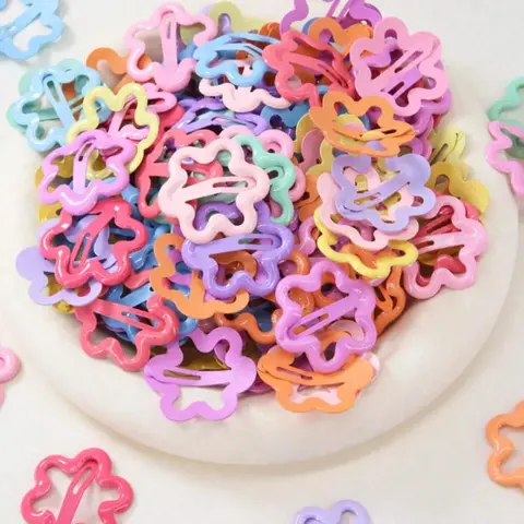 30-Pack Macaron Y2K Flower Hair Clips, Random Colors, Durable Non-Damaging Hair Clips, Sweet and Cute Hair Accessories for Women and Girls, Daily Wear, School, Parties, Vacations, and Gifts, Decorative Hair Clips