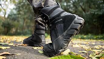 FREE SOLDIER Men's Waterproof Hiking Boots Tactical Work Boots Outdoor Lightweight Military Boots