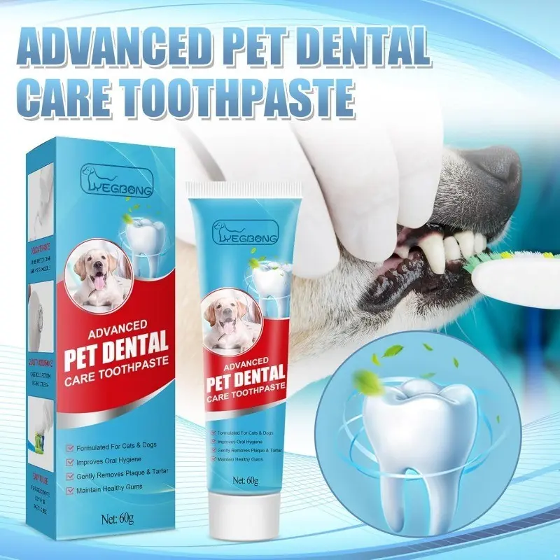 Renvena Puppy Toothpaste for Fresh Breath, Pet Teeth Cleaning Paste for Puppies Dogs, Pet Dental Care Type A, One Size
