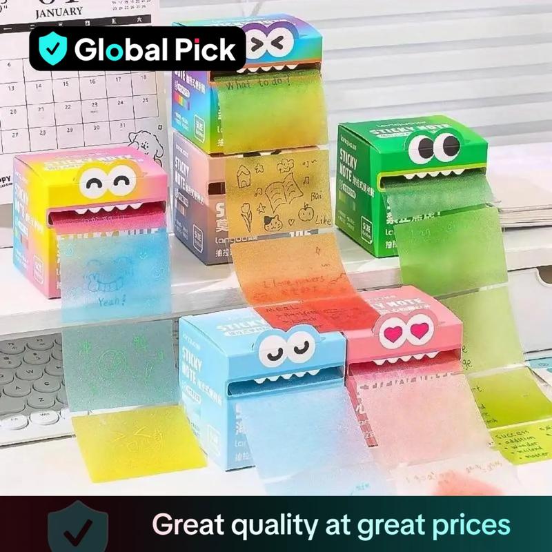 Random Color Pearl Sticky Note, 105pcs/set Clear Sticky Note, Pull Out ...