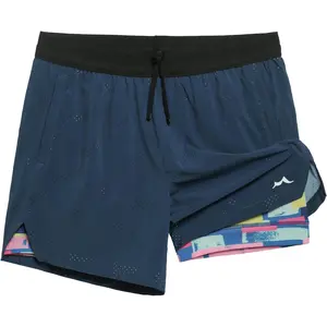 maamgic Men's 2 in 1 Gym Shorts 5 Inch Athletic Tennis Shorts Stretch Workout Running Shorts with Liner