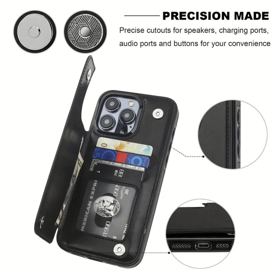 Creative Leopard iPhone Wallet Case - Practical Bow Design Card Holder for iPhone 17/16/15 ProMax 14 Plus/13/12 Pro Air,Samsung S25,S24,S23,S22,Ultra Plus FE.It makes a great holiday gift for friends or family.