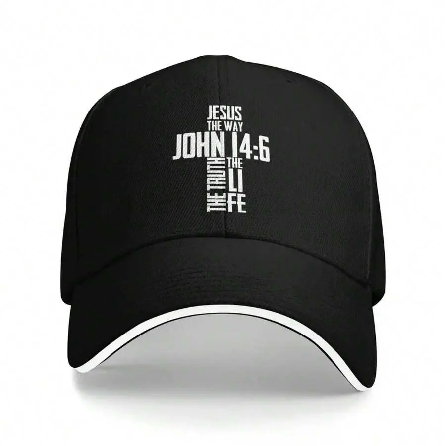 Mandev Original Classic Casquette Hat Men Women Christian Bible Verse Jesus The Way John 14:6 Baseball Cap Dad Hat Black Caps
