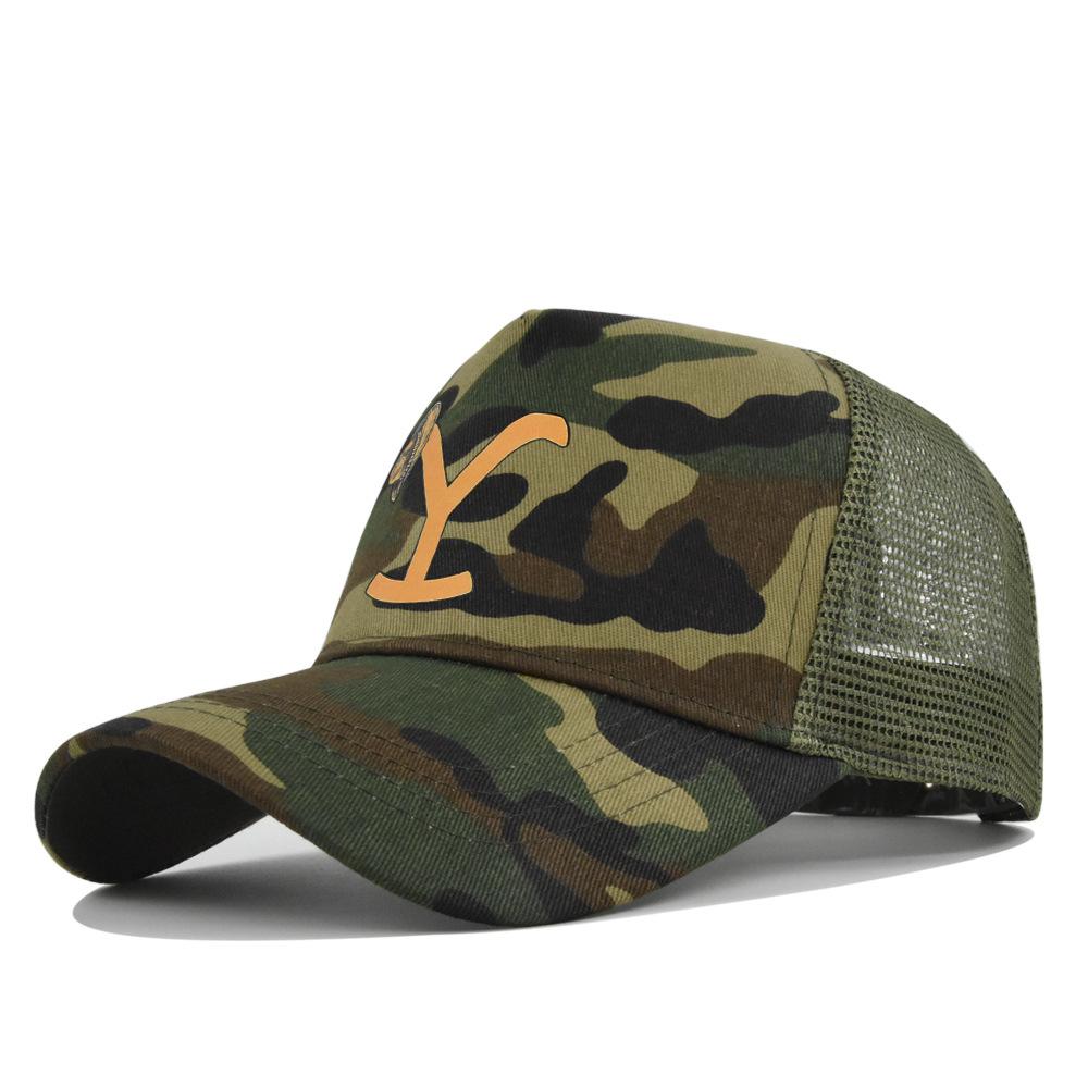 Cross-border Yellowstone baseball cap, silk-printed Yellowstone mesh cap, printed duckbill cap, unisex washable breathable sun hat