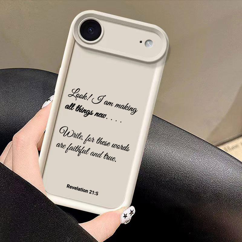 1PC Christian Revelation 21:5 All New Things Pattern Phone Case,Compatible with iPhone X/11/12/iPhone 13 Phone Case /14/15/16/17 Pro Max/Plus/Air & Samsung Galaxy,Military-grade drop protection, soft silicone, perfect gift for faith lovers.