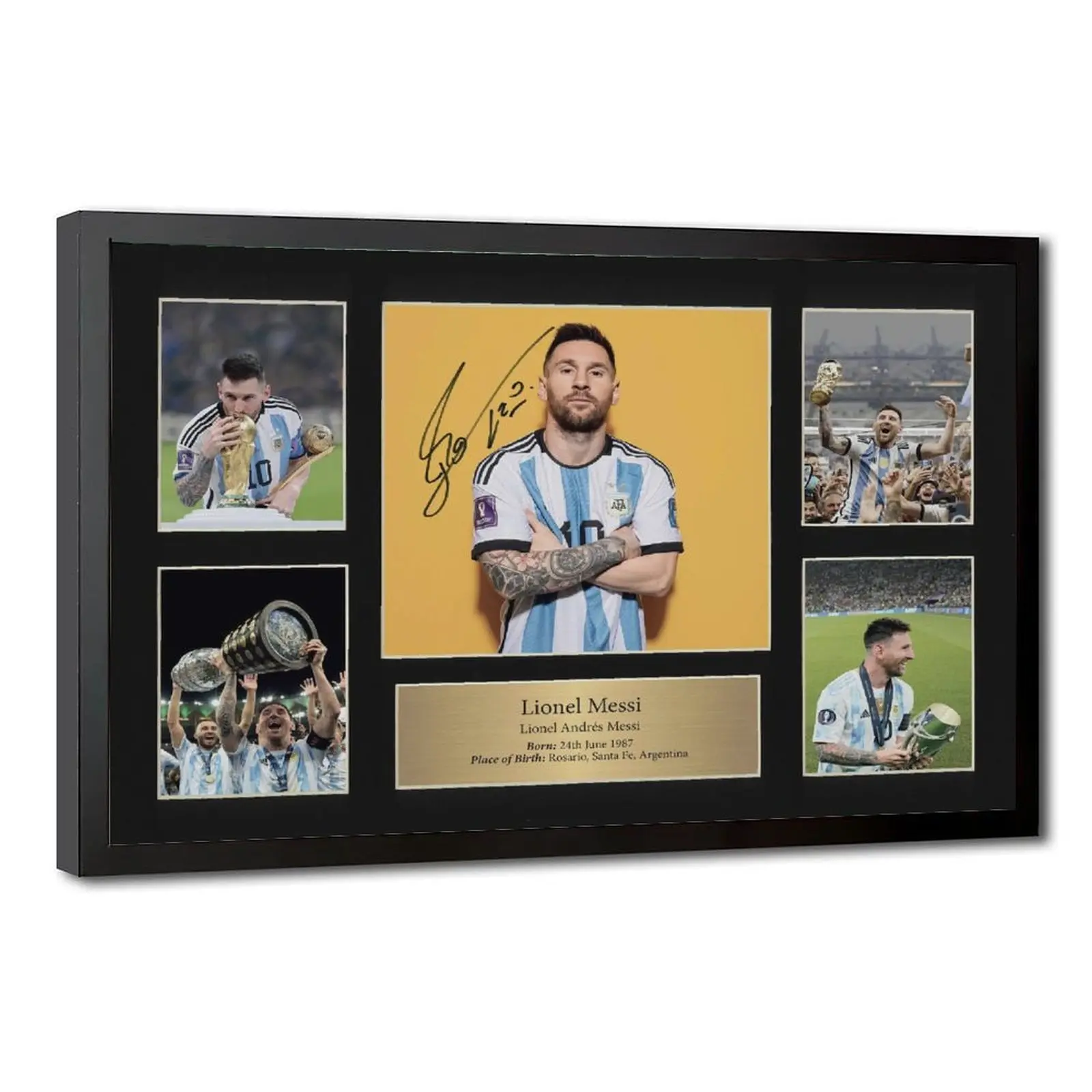 Lionel Messi Signed  Reproduction Print Poster Canvas Wall Art Collectible For Fans Home Decor