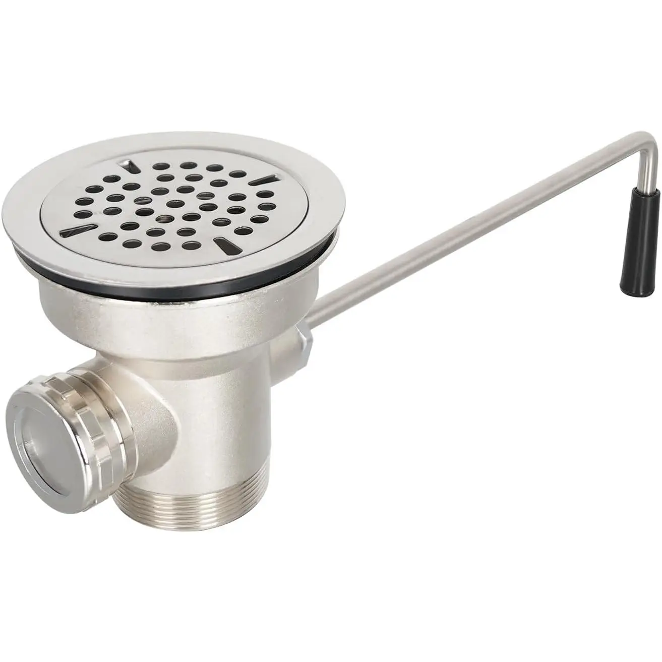3-1/2 Inch Commercial Sink Drain with Twist Handle Kitchen Sink Opening  Drain Valve Stopper Prevents Sink Clogged Overflow for 1/2/3 Compartment Sink Style Drains