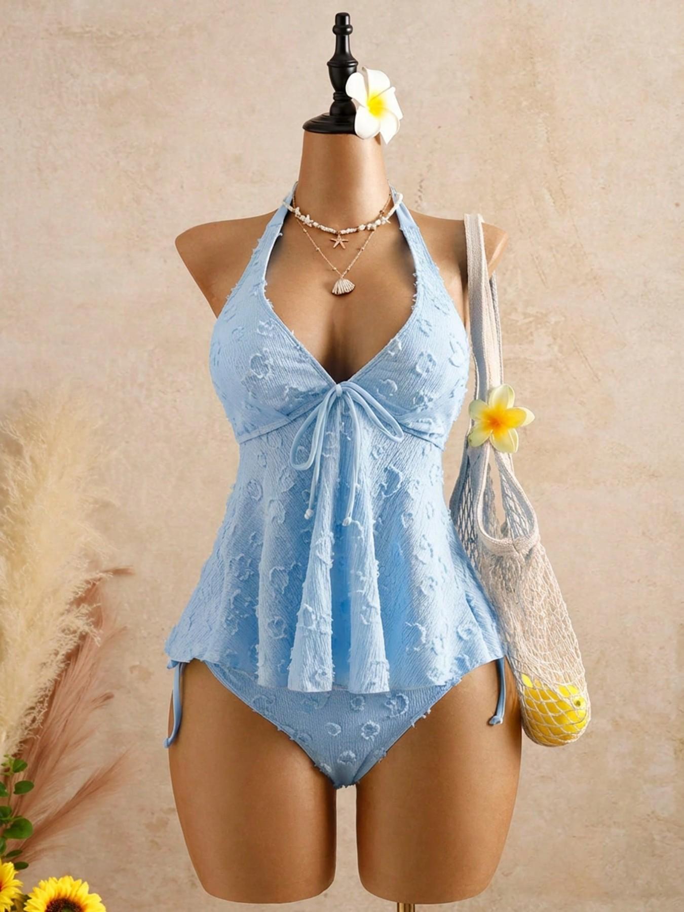 Women's Fashion Tankini Swimsuit, Stylish Two-Piece Swimwear, Comfortable Beachwear, Perfect for Pool Parties and Vacations suit with Tummy Control