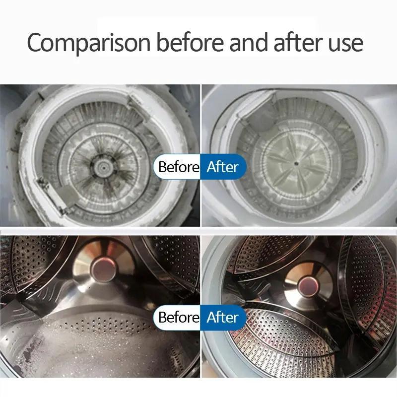 Washing Machine Cleaner Descaler,12pcs/24pcs Deep Cleaning Tablets Degreaser for Front Loader & Top Load Washer,Clean Inside Drum & Laundry Tub Seal Tool for Home Dormitory Laundry Room,Degreasers for front-loading and top-loading washing machines