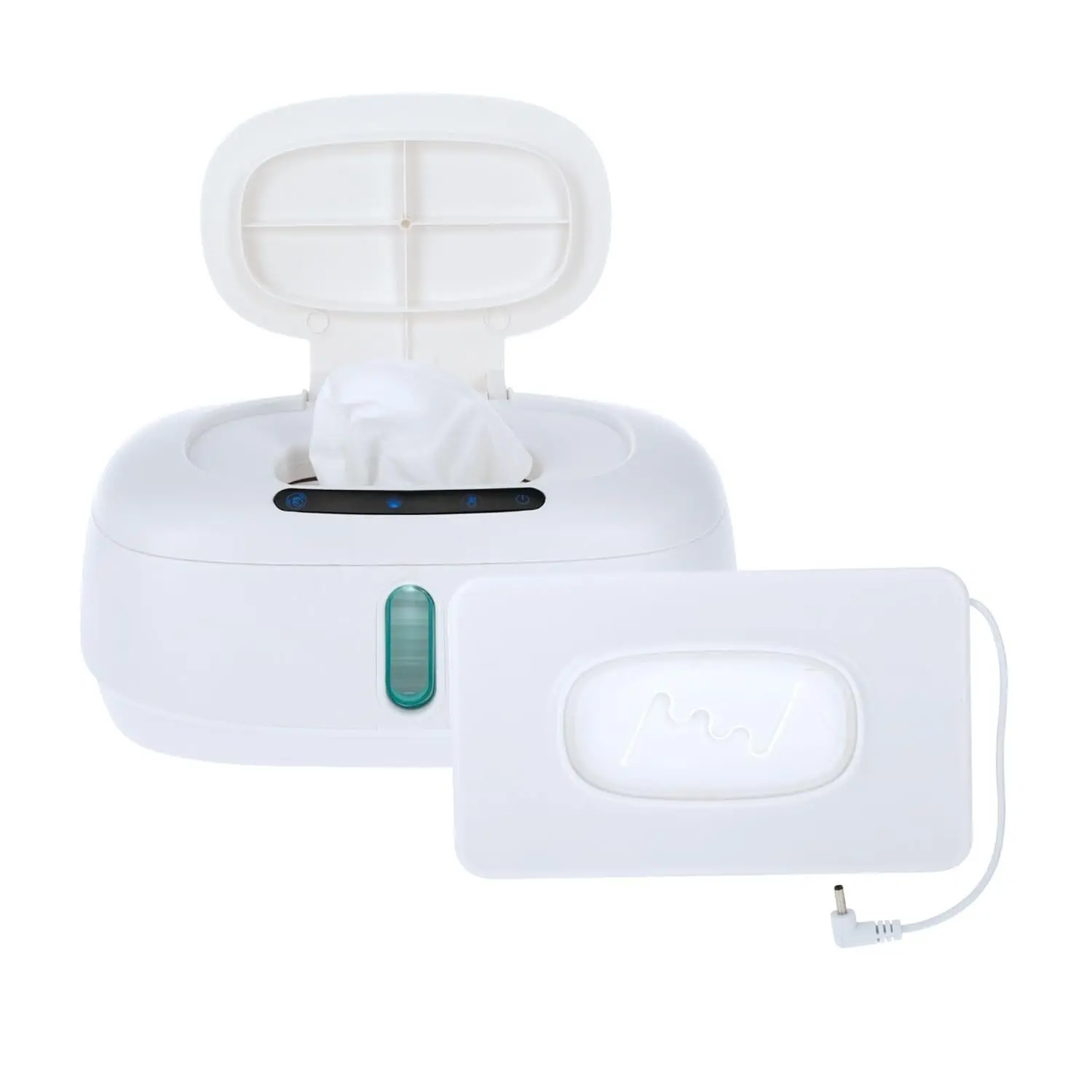 Touch-Free Baby Wipe Warmer - Motion Sensor Lid, Weighted Warming Plate, Built-in Night Light & Clear View Window - New Parent Essential