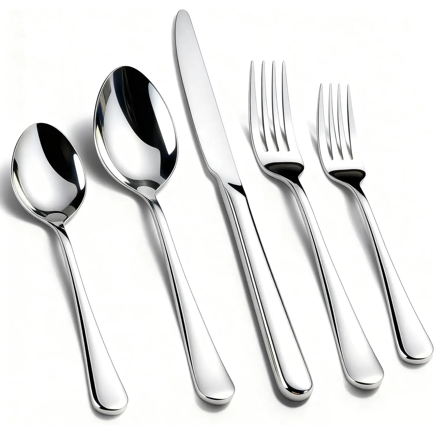 40 Pack Silverware Set for 8, Food-Grade Stainless Steel Flatware Set, Heavy Duty Mirror Polished Cutlery Utensils Set with Knives Spoons and Forks Set for Home Kitchen Restaurant Wedding