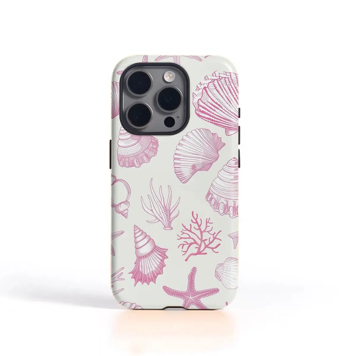 Fresh oceanic element pattern Phone Case Cover for iphone 17 phone case 16 pro max 15 Plus 14 13 12 11 Cute, clear, military-grade, high-end, durable, shockproof, and drop-resistant 2-in-1 glossy phone case