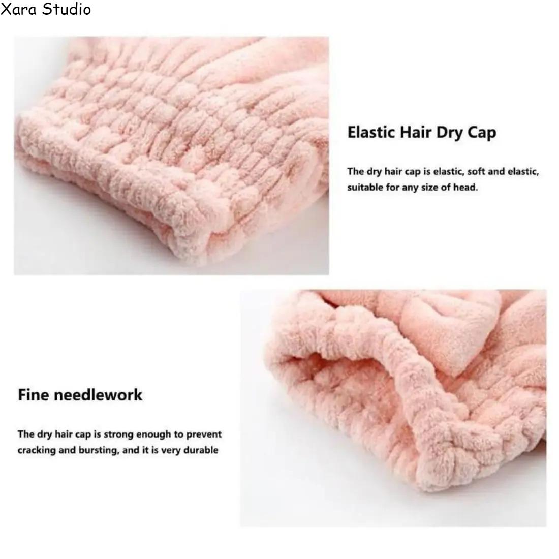 2-Pack Microfiber Hair Towel Wrap Cute Bow Knot Quick Dry Hair Turban Ultra Absorbent Soft Anti-Frizz for Women Girls After Shower Spa Self Care Daily Use