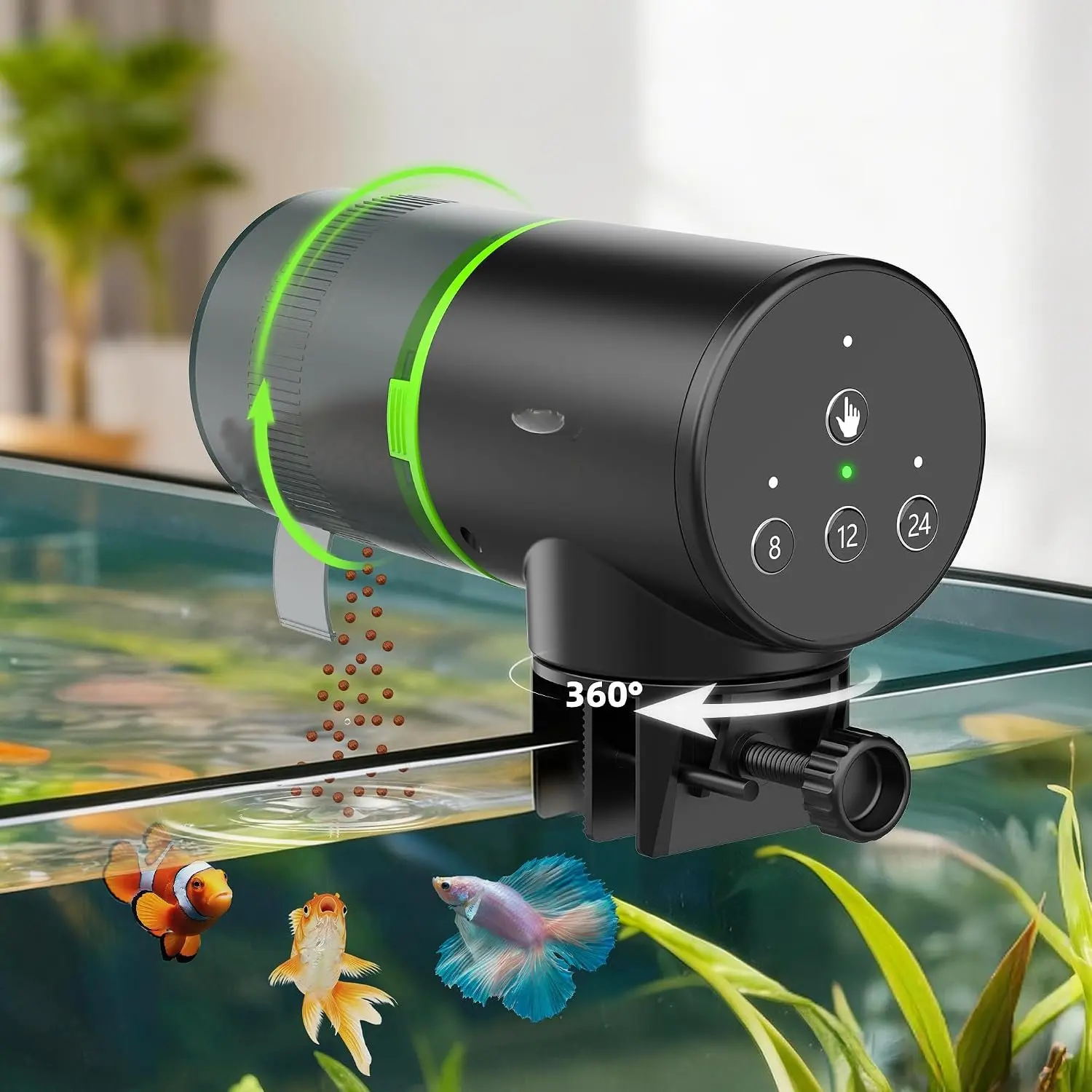 Automatic Fish Feeder for Aquarium: - Easy Setup & 3 Timers | 7-14 Day  with 200ML  Dispenser - Worry-Free  Feeding for Betta Turtle