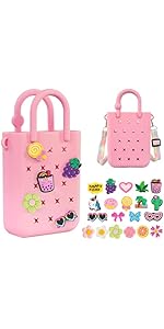 6Pcs Accessories Inserts Hooks for Bogg Bag, Carabiner Keychain, Key Holder Charms Compatible with Bogg Bags, Beach Bag Organizer