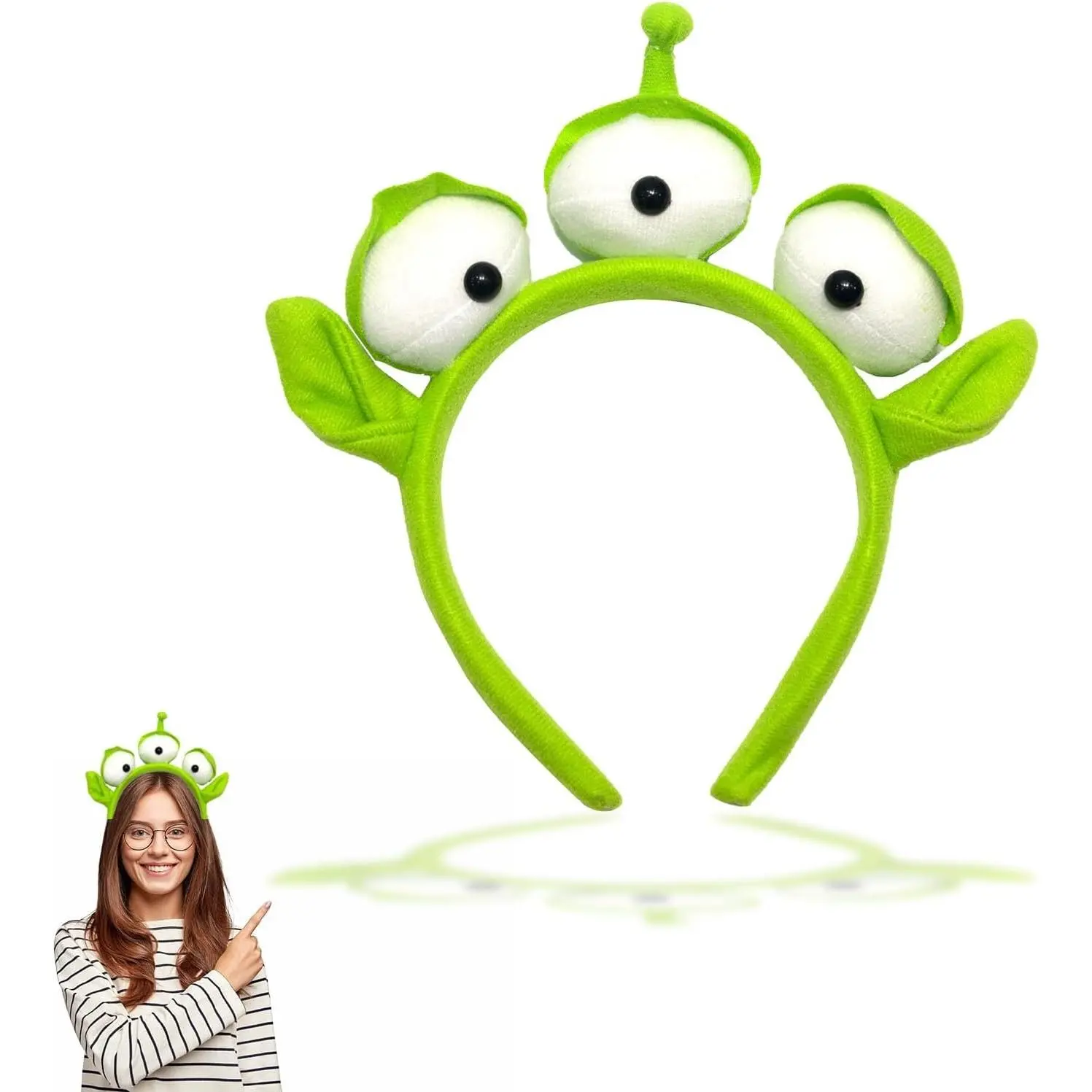 Christmas Halloween Alien Plush Headband for Kids and Adults - Cute Cosplay Costume Accessories for Party, Dress Up, Festival, Trick or Treat, Gift IdeaGift