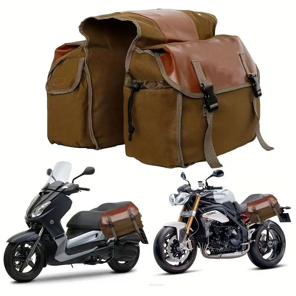 Bike Rear Rack Pannier Bag, Expandable Double Layer Bicycle Saddle Trunk Bag, E-Bike Accessory for Commuting, Mountain Biking & Cycling Travel