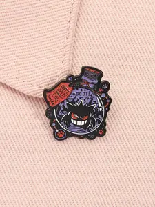 Pokémon Haunter Enamel Pin Evil Inside Dark Prank Bomb Element Alloy Brooches Lapel Backpack Badge Fashion Jewelry Accessories Gifts for Friends