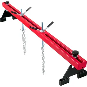 Engine Support Bar 1100 Lbs Capacity Engine Transverse Bar Engine Hoist 2 Point Lift Holder Hoist Dual Hooks, Engine Hoist for Home Garages Auto Repair Shop