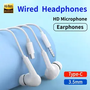 Wired Headphone For In-ear Earbuds Samsung S25 S24 S23 S22 S21 HiFi Stereo Xiaomi Huawei Earphone with Mic headset
