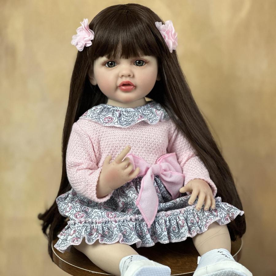 22 Inch Life-like Reborn Teenager Doll, Soft Silicone Realistic Teenager Girl Doll, Ideal Dolls Toy for Birthday Gift