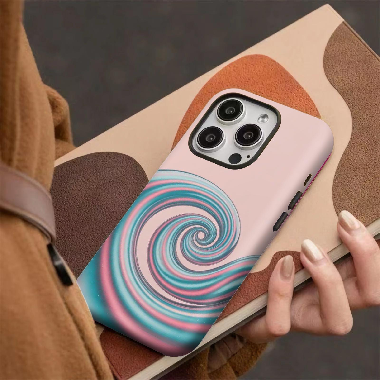 Abstract, swirl, waves Soft And Hard Two-In-One Film Printed Full Pattern Case For IPhone 16 15 14 13 1211 Pro Max Plus Phone Case