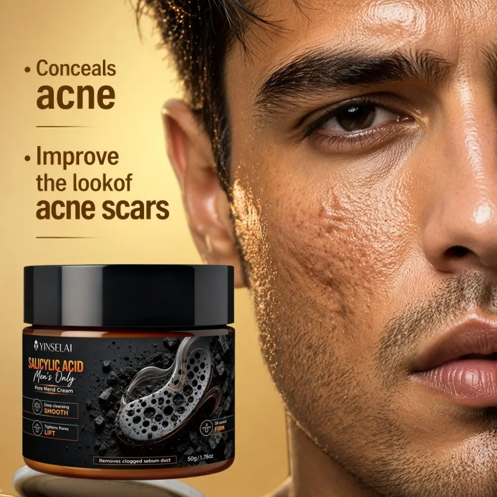 Men's Pore Cleansing Cream 50g, Oil Control, Tightens Pores, Brightening, Moisturizing for Oily/mixed Skin, Single Item, Body Care