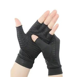 HENOTIC Copper Fiber Compression Gloves – Half-Finger Training Gloves for Men, Anti-Slip Outdoor Fitness & Cycling Gloves, Sports Palm Protection