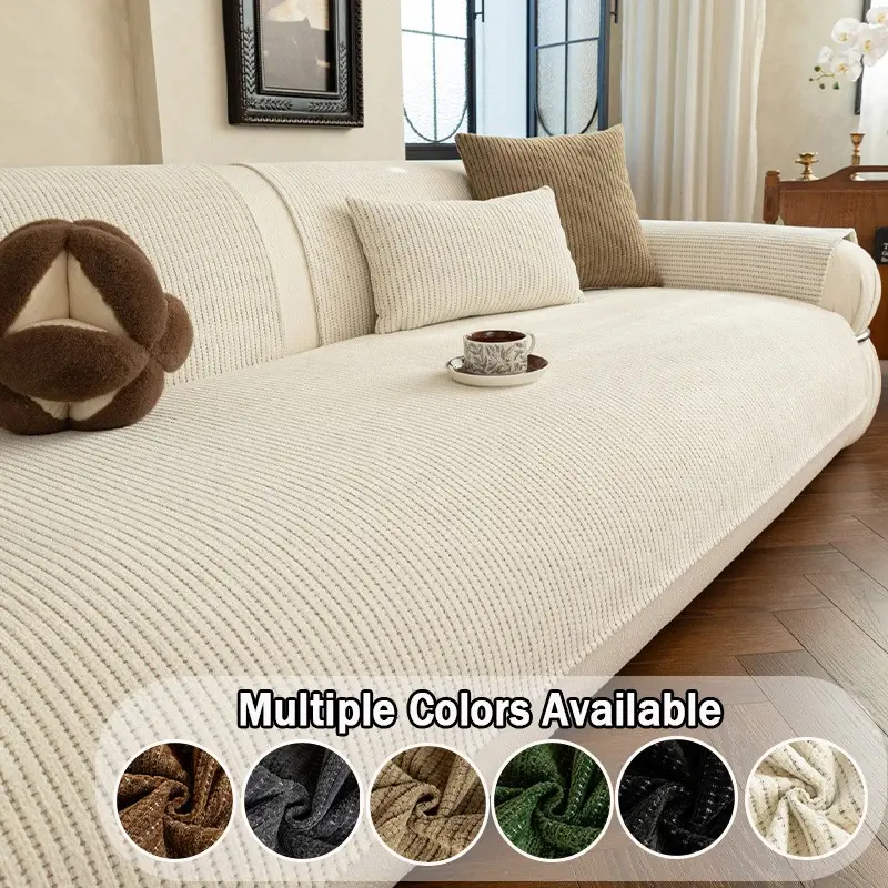Non-Slip Sofa Pad, Pet-Friendly Scratch-Resistant Couch Protector, Waterproof Dustproof, Easy Clean, 1-4 Seater, Living Room, Bedroom, Outdoor, Car