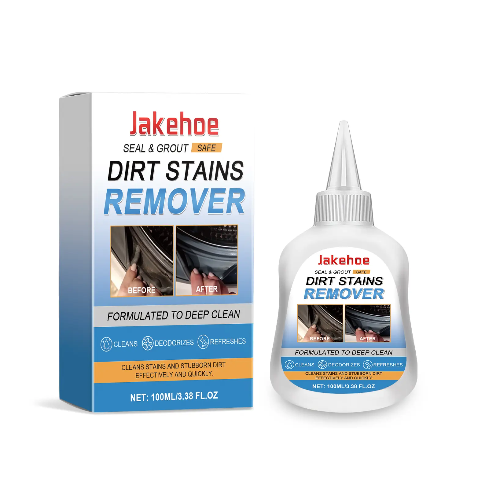 Jakehoe Stain Removal Gel Cleaner Multi-purpose Cleaner for Kitchen and Bathroom Dirt and Stains