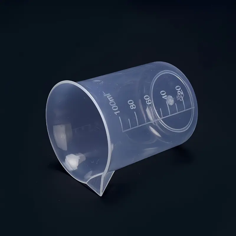 2Pcs Transparent Plastic Graduated Measuring Cups, Reusable Precise Multi-Purpose Beakers, Ideal for Resin Jewelry Making, Kitchen & Household DIY Projects