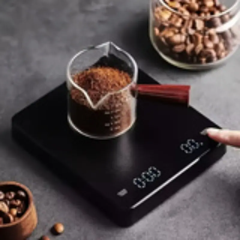 Sleek Matte Panel Digital Coffee Scale, Timer Tare Function, High-Precision Weighing, Ideal for Pour-Over Coffee, Baking, Cocktails, Home Cooking