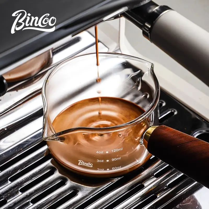 Italian espresso extraction cup glass with scale small milk jug coffee receiving cup ounce cup measuring cup Kitchen Measuring Utensils
