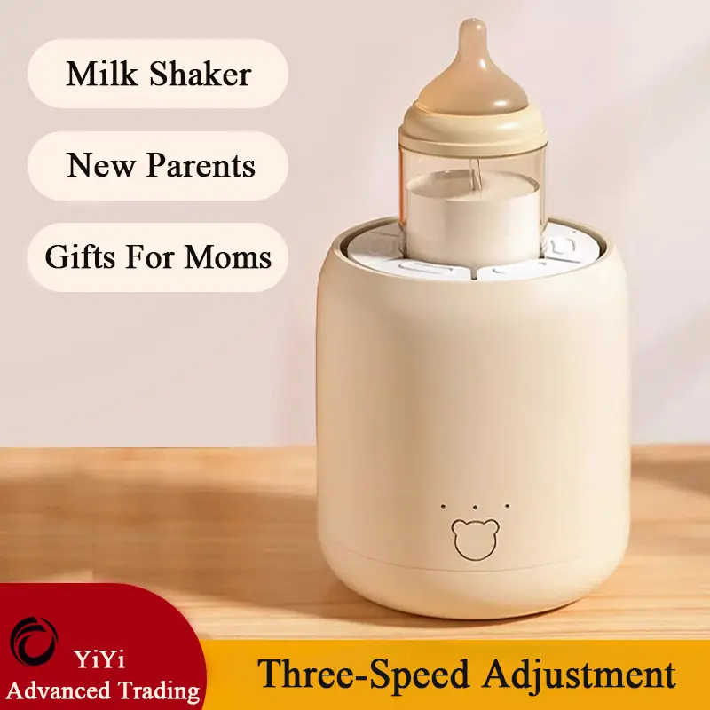 Automatic Milk Powder Mixer, equipped with dual vortex mixing system, USB-C rechargeable, 3-speed quiet electric stirrer with low-noise operation. Ideal for preparing breast milk or formula powder at home and during travel.
