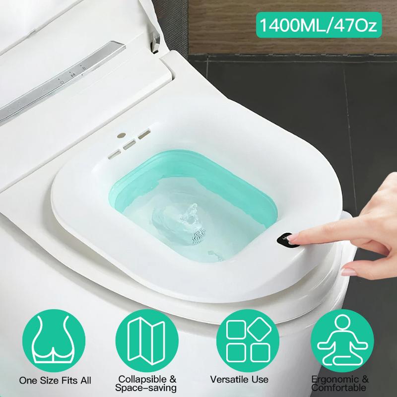 Electric Collapsible Sitz Bath | Comfortable Cleansing Bidet Seat with Adjustable Temperature for Ultimate Relaxation, Portable