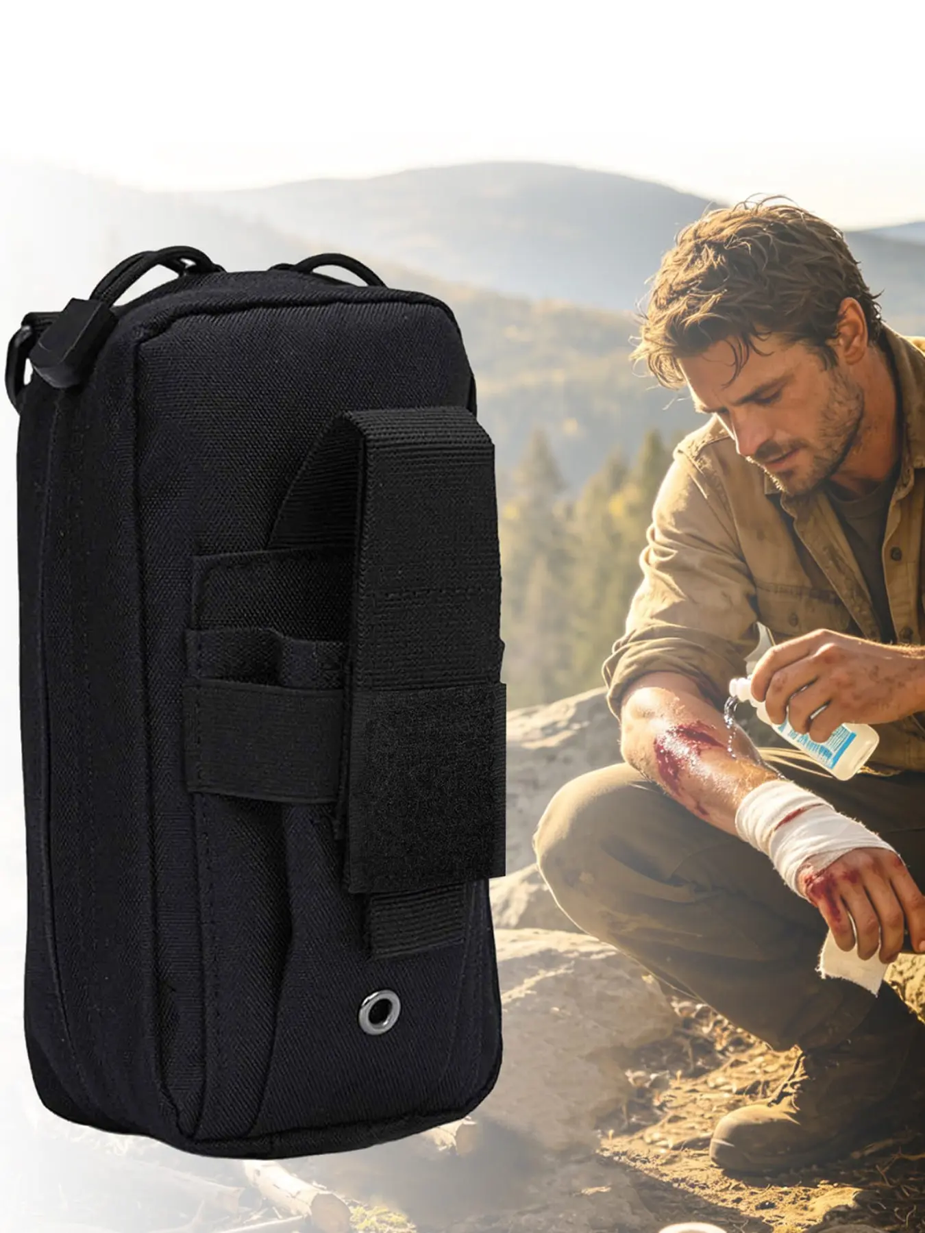 First Aid Kit Emergency Pack, Multi-Functional Medical Bag, Ideal Christmas Gift for Men, Father, Husband, School, Office, Camping, Hiking Gear