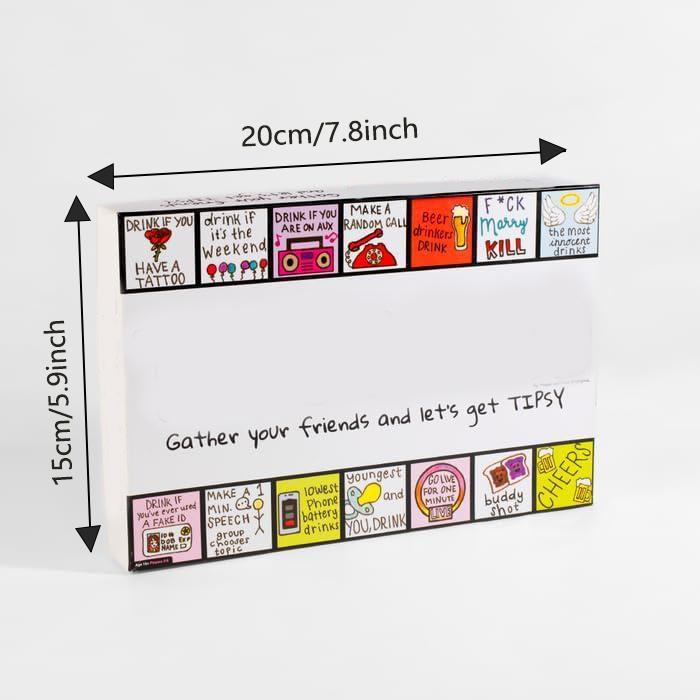 Tipsy Land Drinking Game Board Games for Adults Interactive Party Games Fun Card T--ipsyland Game Any Occasion 2-8 Players Age 18+ Small Size Easy to Carry Must Have for Travel Chess Left Right Center Game