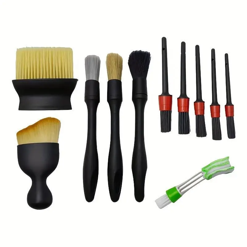 Automotive Detail Brush Set - Internal Cleaning, Interior Detailing Brush and Ventilation Dust Removal Tools, Automotive Parts, Automotive Maintenance Cleaning Brush, Auto Detailing Supplies, Car Detailing Supplies