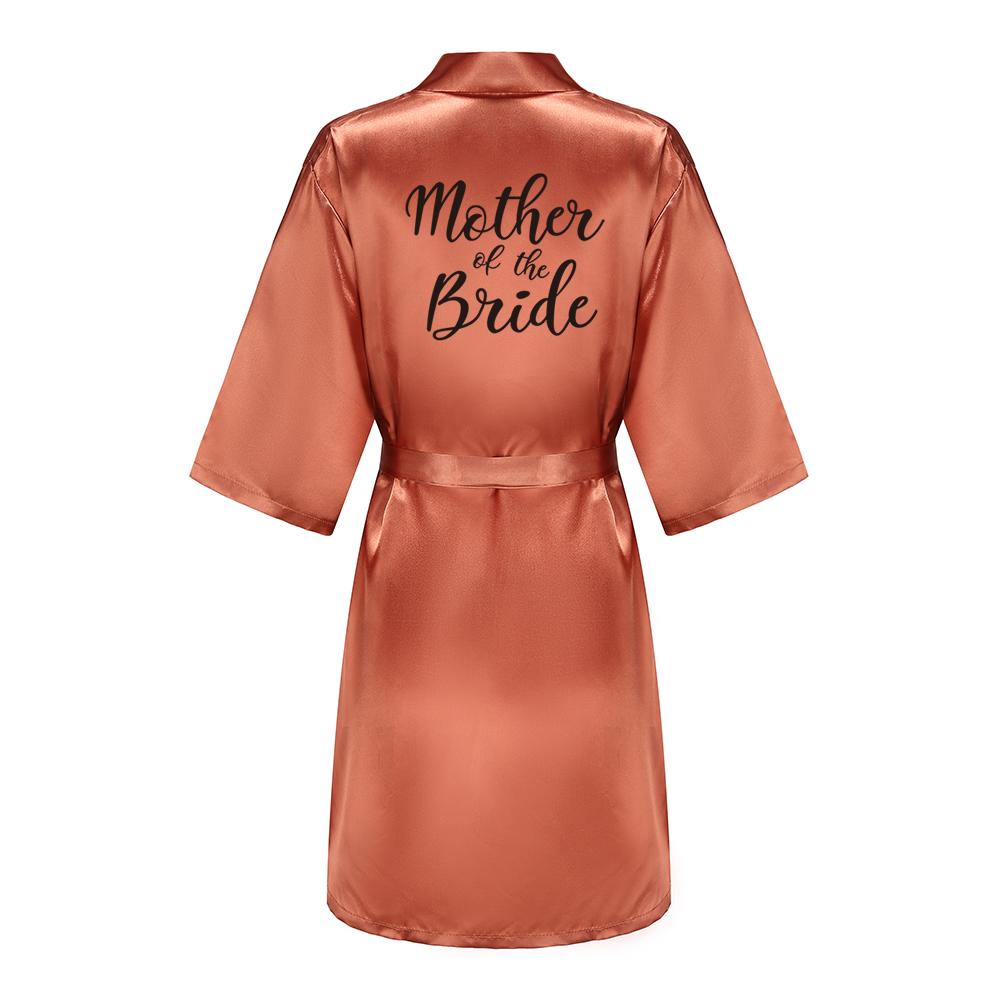 Satin Silk Robes Plus Size Wedding Bathrobe Bride Bridesmaid Mother Maid of Honor Gown Women Clothing Sleepwear Caramel