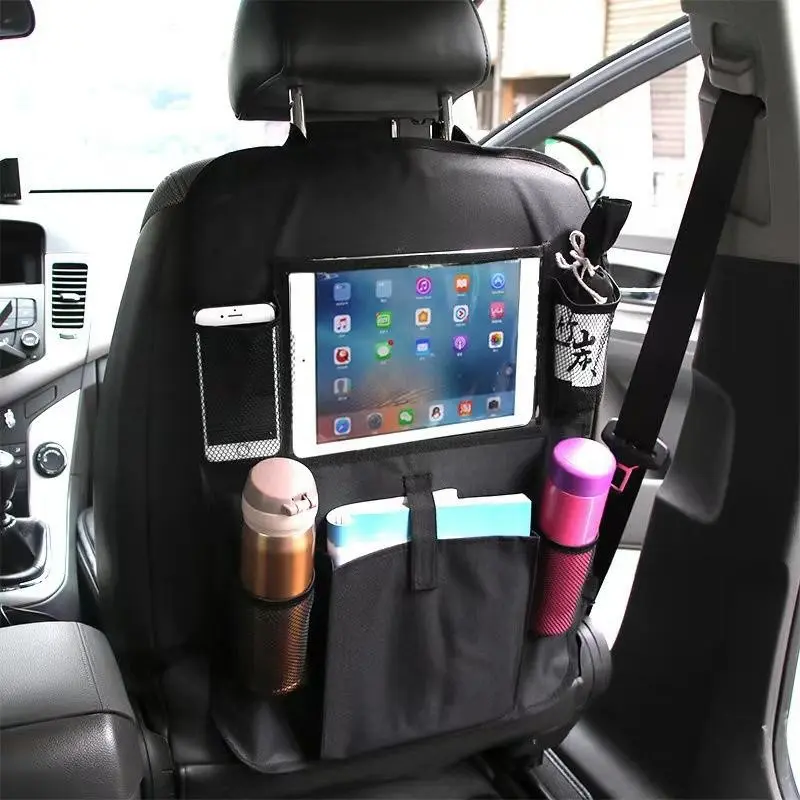 Oxford Fabric Car Storage Bag, Waterproof Back Seat Organizer, Multi-Pocket Design, Durable & Spill-Proof, Ideal for Rear Seats, Car Accessories Interior